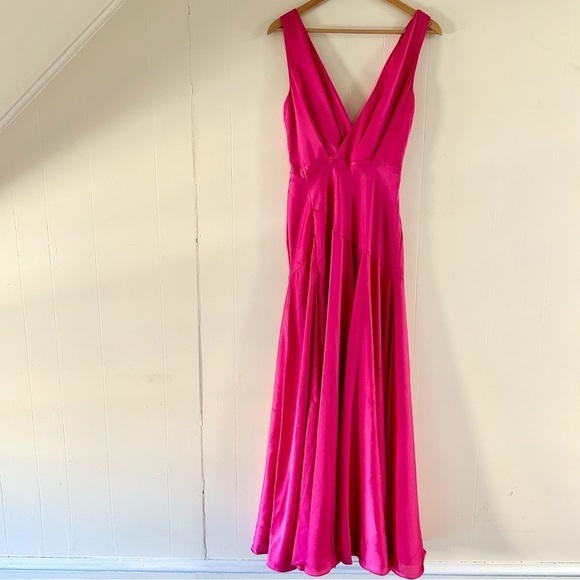 Fame & Partners x Free People Essie Dress in Hot Pink sz 6 - Picture 3 of 5